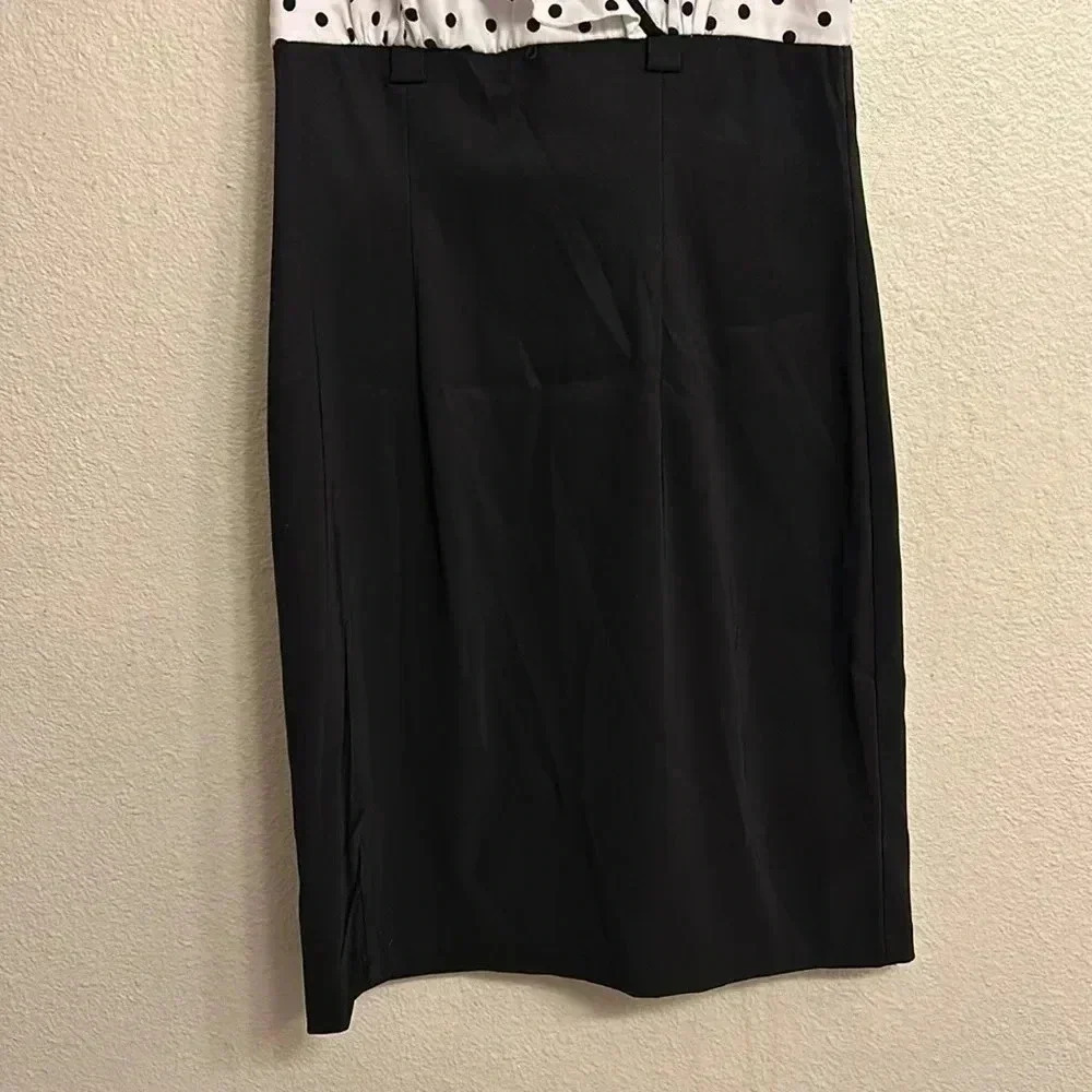 Alyx Women Black White Polka Dot Sleeveless Dress Size 4 - Picture 4 of 7